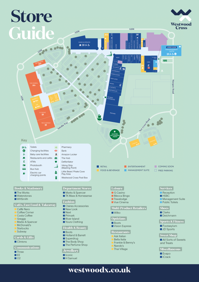 Westwood Cross Centre Map